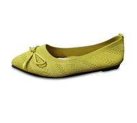 Ladies Summer Shoes Solid Color Mesh Upper Slip On Loafers with Bow Tie Breathable Hollow Out Perforated Flats Non Slip Lightweight Arch Support Shoes for Weekend Getaways and Casual Outings Green