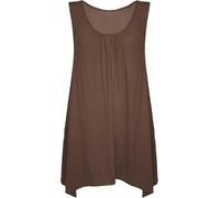 Ladies Summer Tops Womens Tops Vest Tops Women UK Womens Tunic Tops Ladies Tops Sleeveless Blouse Plus Size Swing Flared Tops Ladies Long Tops Size 8-30 Chocolate Brown 20-22