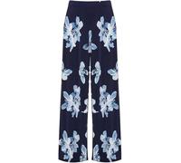 Ladies Summer Wear Palazzo Pants Paisley Print Trousers Loose Fit Baggy Bottoms Womens Street Fashion Plus Size Floral Printed Palazzo Casual Wear Trouser (Navy Floral UK 16-18)
