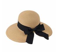 Ladies Sun Hats for Extra Large Heads Sun Women Ladies Sunhats Summer Hat Ponytail Beach Wide Brim Foldable Summer Caps Women Big Heads (Khaki, One Size)
