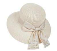 Ladies Sun Hats for Small Heads Ladies Hat Summer Foldable Cap Wide Brim Summer Beach Outdoor Women's Cap Fedora for Women (Beige, One Size)