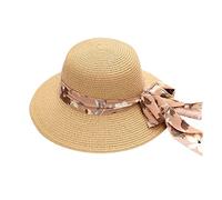 Ladies Sun Hats for Small Heads Summer for Women Wide Bongrace Beach Hat Little Girl Sun Cap Foldable Ladies Large Bucket (Khaki, One Size)