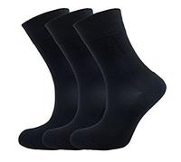 Ladies Super Soft and Comfort Non Elastic Bamboo Socks Womens Diabetic, Anti Bacterial Wide Top Socks Shoe Size UK 4-7 (6 Pairs UK 4-7, Black)