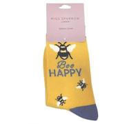 Ladies Super Soft Breathable Bee Happy Print Socks In