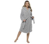 Ladies Super Soft Fleece Winter Hooded Wrap Dressing Gown Nightwear