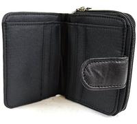 Ladies Super Soft Nappa Leather Bi-Fold Purse with Zip Round Pocket
