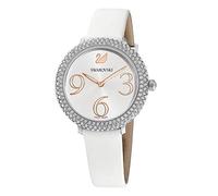 Ladies' Swarovski Crystal Frost White Leather Strap Watch 5484070