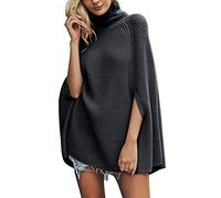 Ladies Sweater Women's Cape Poncho European and American Fashion Knitted Shawl Womens Jumpers Deals Festival Essentials Black Boho Christmas Sweatshirts for Women UK
