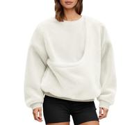 Ladies Sweatshirts,Hoodless Pullover Sweatshirt With Pocket For Small And Cats Cozy Soft Fleece Front Style Cuddly