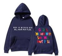 Ladies Sweatshirts Lady's Fall Hoodie Father Day God Is In Her Tops for Women Uk (Navy, XXL)
