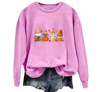 Ladies Sweatshirts Long Sleeve Cute Coffee Graphic Printed Pullover Crew Neck Dressy Comfy Jumpers Shirts Fall Winter Going Out Elegant Sweatshirt for Thanksgiving Day