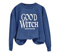 Ladies Sweatshirts Without Hood Time Lettered Halloween Print Pullover Crew Neck Sweatshirt Women Pack Sleep Tshirts Shirts for Cute Casual Workout Womens Hawaiian Denim Short Sleeve Shirt Blue