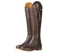 Ladies Tall Leather Spanish Riding Boots Womens Long Country Boot Elasticated Stretch Panel, Regular and Slim Fit (Waxy Brown Slim Fit, UK Footwear Size System, Adult, Women, Numeric, Medium, 4)