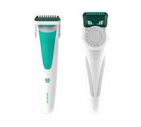 Ladies TanoShave With Dual Blade Razor Technology - Cordess - Extra Smooth, Bikini Trimmer, Under Arm, Legs with Built In Floating Head For Flawless Results (White) - Wet or Dry Female Shaver.