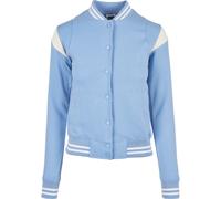 Urban Classics Women's Ladies Inset College Sweat Jacket Varsity, Clearwater/White Sand, S