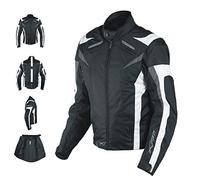 Ladies Textile Jacket sport Racing CE Armour Thermal Vents Motorcycle White XL