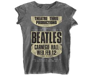 Ladies The Beatles Carnegie Hall Official Tee T-Shirt Womens