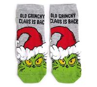 Ladies The Grinch Old Grinchy Claus Shoe Liners Socks UK 4-8 Eur 37-42 USA 6-10
