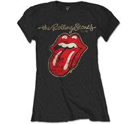Ladies The Rolling Stones Plastered Tongue Official T-Shirt Womens