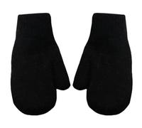 Ladies Thermal Gloves - Womens Mittens, Comfy Hands, Black, Fleece Lined, Warm, Fluffy - Adult Dog Walking Gloves