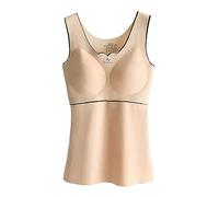 Ladies Thermal Vests UK Clearance,Women Thermal Underwear Seamless Base Layer V Neck Fleece Gilet Sleeveless Tank Top Camisole Tee Shirt Heat Holder Autumn Winter Warm Vest Tops