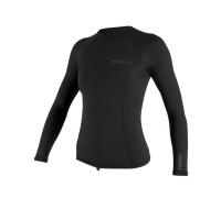 ONeill Womens Thermo-X Long Sleeve Top Black - U.P.F. 50+ UV protection - UV Sun Protection and SPF Properties Quick dry
