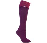 Heat Holders Womens - Ladies Thermal Wellington Boot Socks in 7 colours - Fuchsia Nylon - Size UK 4-6.5