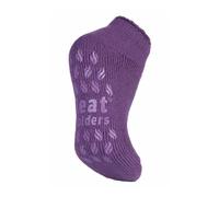 Heat Holders Womens Ladies 2.3 tog thermal low cut ankle slipper socks in 4 colours - Lilac Nylon - Size 4-6.5