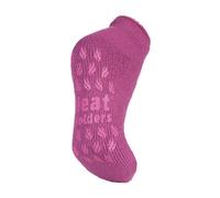 Heat Holders Womens Ladies 2.3 tog thermal low cut ankle slipper socks in 4 colours - Pink Nylon - Size 4-6.5