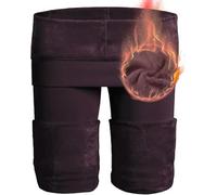 Ladies Thick Winter Warm Thermal Leggings Fur Fleece Lined Heat Control High Waist Lets Slim Bottoms Women Stretchy Tights Workout Pants UK Size 12-16 (L-XL, Brown)