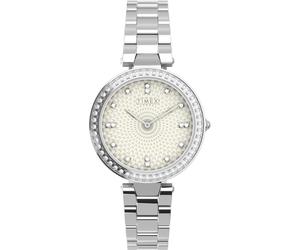 Ladies Timex City Crystal Bezel White Fancy Crystal Dial 32mm Watch TW2V45000
