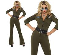Smiffy's Officially Licensed Women's Top Gun Aviator fancy dress Medium UK size 12-14