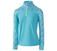 Ladies Top Layer Jumper Island Green Contrast Floral Print Stretch Quick Dry