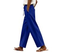 Ladies Tracksuit Bottoms Plus Size Drawstring Elastic Waist Straight Leg Joggers Womens with Pockets Casual High Waist Baggy Sweatpants Slim Fit Cropped Trousers Everyday Comfy Lounge Pants Blue
