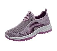 Ladies Trainers Fashion Summer Women Sports Shoes Flat Bottom Non Fly Woven Mesh Upper Breathable Soft (PP2, 36)