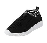 Ladies Trainers For Walking, Ladies Trainers For Swollen Feet, Barefoot Sneakers Breathable Breathable Mesh Sneakers Slip On Anti Slip Sneaker Lightweight Walking Running Shoe Athletic Sports Shoe