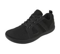 Ladies Trainers for Walking, Ladies Trainers No Laces, Zero Drop Sneakers Slip On Anti Slip Sneakers Breathable Mesh Shoes Lightweight Walking Running Shoes Gym Workout Shoe Yoga Footwear Black