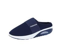Ladies Trainers,Gym Tennis Sneakers Gym Shoes Women Womens Trainers Size 6 Air Sneaker Loafers for Flat Feet Plantar Fasciitis Slip on Wide Fit Breathing Work Walking (Dark Blue-1,4.5)