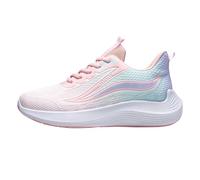 Ladies Trainers High Soles, Ladies Trainers for Gym, Lace Up Wedge Sneakers Slip On Hand Free Sneakers Anti Slip Shoes Lightweight Gym Workout Shoes Running Walking Jogging Shoe with Air Cushion Pink