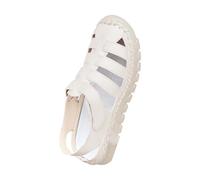 Ladies Trainers Hollow Flat Bottom Solid Color Sandals Female Border Soft Breathable Hand Single Shoes Black Women (Beige, 4.5)