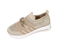 Ladies Trainers Round Toe Hiking Shoes Women Comfortable Flat Women's Walking Shoes | Orthopaedic Casual Breathable for Work Shopping Walking Gardening White