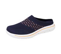 Ladies Trainers Seamless Interior Knit Trainers Eliminates Interior Seams Prevent Irritation Perfect Diabetic Neuropathy Sensitive Woman Shoes Dark Blue