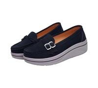 Ladies Trainers Size 5 Womens Trainers Wide Fit Work Safety Shoes Non Slip Waterproof Ideal Nursing Hospitality Standing All Day Durable Leather Orthopedic Womens Sport and Outdoor Shoes Blue