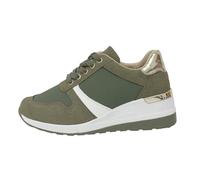 Ladies Trainers Sports Single Shoes Female 2025 Europe and The States and The States Fashion with Casual Thick Bottom Sneakers (Blackish Green, 44)