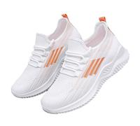 Ladies Trainers Stretch Knit Slip On Trainers Accommodates Swelling Movement Perfect Pregnancy Travel Comfort First Ladies Running White