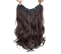 Ladies Trendy Wigs Long Hair One Piece Hair Extensions Hair Enlargement Big Wave Curly Hair Wigs(Yellow,60cm)