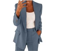 Ladies Trouser Suits for Women Elegant Wedding Suit 2 Piece Outfits Set Long Sleeve Button Blazer with High Waist Pants for Business Work Office Wear Blazer Sets