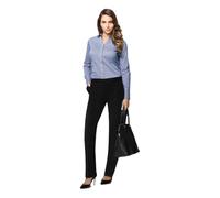 Ladies Trousers Half Elasticated Women Pull Up Pants Formal Office Work Trousers (as8, Numeric, Numeric_22, Regular, Short, Black)
