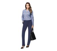 Ladies Trousers Half Elasticated Women Pull Up Pants Formal Office Work Trousers (as8, Numeric, Numeric_12, Regular, Short, Navy)