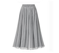 Ladies Trousers, Womens Chiffon Wide Leg Trousers Plain Pleated Elasticated High Waist Palazzo Trousers Summer Elegant Loose Cropped Trousers Straight Leg Pants Flowy Culottes Pants,Light Grey,Xl